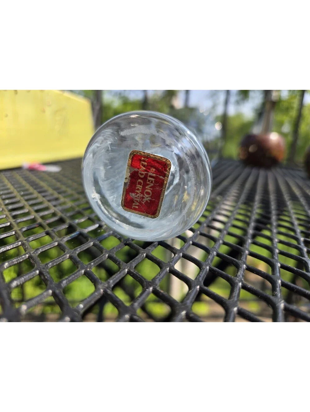 Vintage Lenox Optika Clear Glass Bud Vase 7.25
